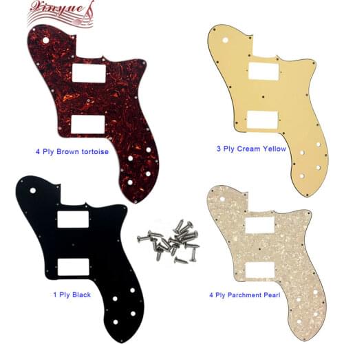 Pleroo Guitar Parts -For 15 hole screws US Fd 72 Tele Deluxe Reissue with PAF Humbucker Guitar Pickguard Replacement many colors