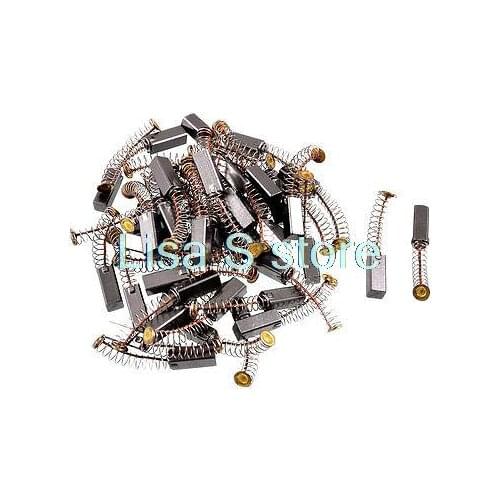20 Pcs Dark Gray 6 x 6 x 18mm Electric Motor Carbon Brushes