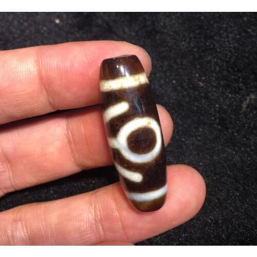 Treasure Magic Power Tibetan old Agate Tairen Guiren Big Man Lucky dZi Bead Amulet Fit For Making Bracelet Talisman Timestown