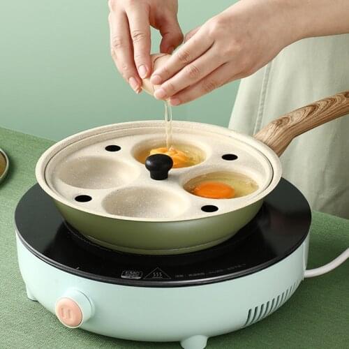 1-2 Maifan Stone Non-Stick Cooking Four Hole For The Kitchen Induction Cooker Fried Egg Pans Special Household Cookware Pot