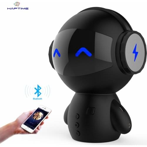 Smart Bluetooth Speaker Portable Robot Wireless Speaker Support TF Card/AUX Player Subwoofer Stereo Speakers Power Bank