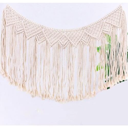 Boho Wall Decor big Handmade Cotton rope macram tassel woven tapestry Wall hanging fabric living room background Home Decoration