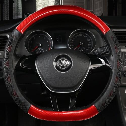 D Shape O shape Car Steering Wheel Cover Non-slip PU Leather for POLO GOLF 7 Scirocco Suzuki Swift Nissan Rogue High Quality