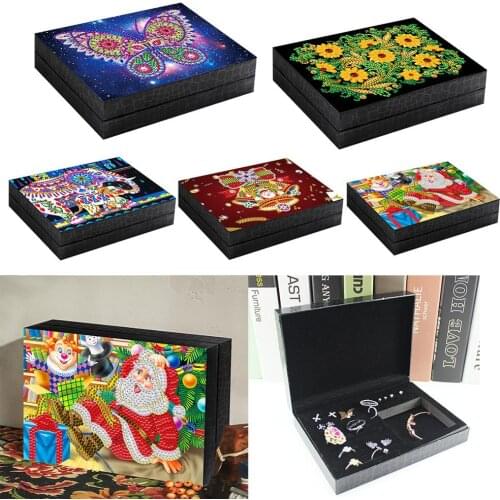 DIY Special-shaped Diamond Painting Jewelry Box Containers Butterfly Resin Storage Box Diamond Storage Organizer Case Gift