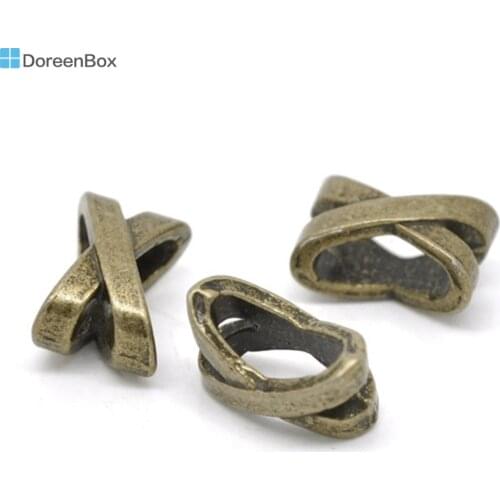 Doreen Box hot- 100 Bronze Tone Spacer Beads / Pendants 10x7mm (B13445)
