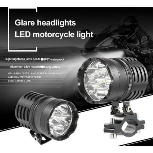 Newest 80W 3200LM 6500K 6 LED Motorcycle Boat Spot Driving Headlight Motorbike Fog Head Light Lamp With Switch