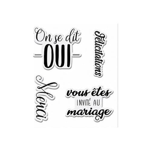 French Clear Stamp for Scrapbooking Transparent Silicone Rubber DIY Photo Album Decor 1033