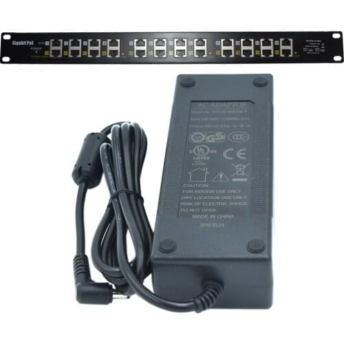 12 Port 1000M Power over Ethernet PoE injector for 802.3af/Passive 802.3at Devices 48v120w power supply: GPOE-12-48v120w