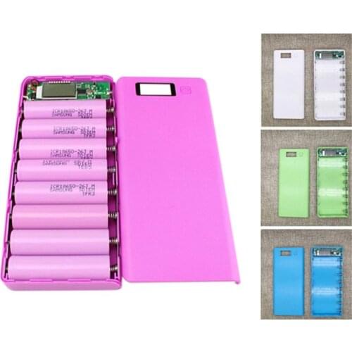 DIY 8x18650 Portable Battery Power Bank Shell Case Box LCD Display Dual USB Power bank Box KIT Power bank 18650(No Battery)