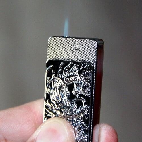 Creative Dargon Gas Lighter Butane Metal Windproof Cool Funny Esqueiro Torch Turbo Smoking Cigarette Encendedores Gadgets Mens