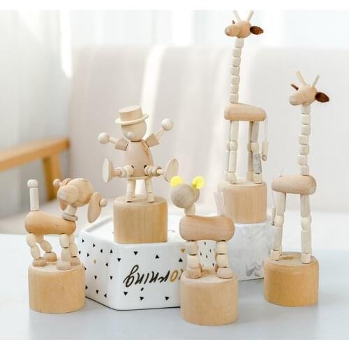 Creative Cool Wood Animal Ornaments CHILDRENS Room Decorations Tea Shop Fast Food Store Storage Shelf Fun Small Decorations