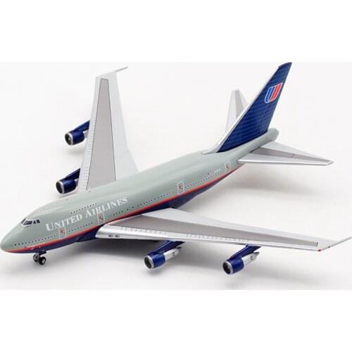 14CM Diecast Toy 1/400 B747SP N145UA United Airlines Plane Model Alloy with Lading Gear Aircraft Collectible Display Airplanes