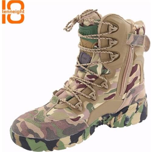 TENNEIGHT Outdoor Desert Hunting Tactical Boots men Military Boots Camouflage sports climbing Shoes Travel walk Shoes