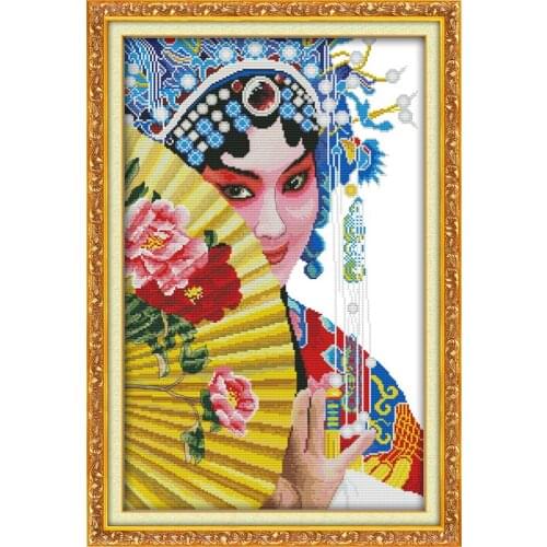 The Drunken Beauty Cross stitch kits 14ct white 11ct Print Paintings Embroidery DIY Handmade Needlework Home Decor Ricamo
