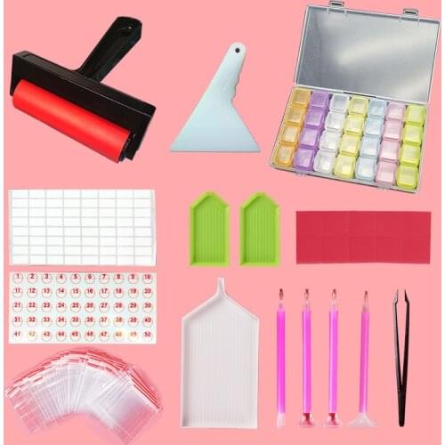 New DIY Diamond Painting Tools set pen Clay Roller sticker Storage box Kits for 5D Diamond Painting Accessories