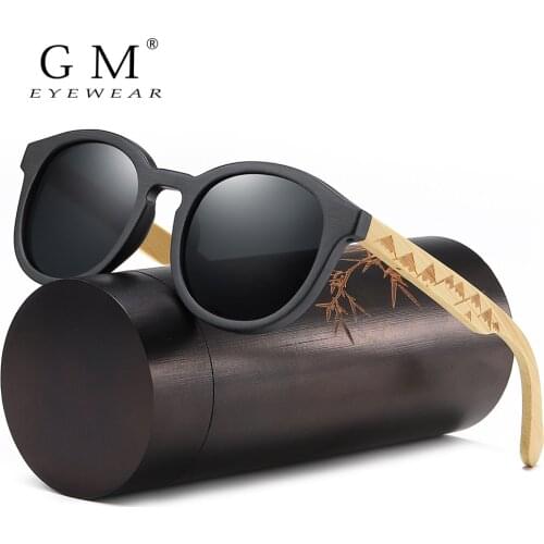 GM Womens Glasses Natural Bamboo Sunglasses Men Polarized Fashion Sun Glasses Original Wood Oculos de sol