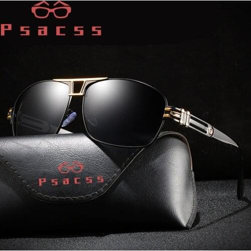Psacss NEW Square Polarized Sunglasses Men Luxury Brand Designer Sun Glasses For Male Driving Fishing lentes/gafas de sol hombre