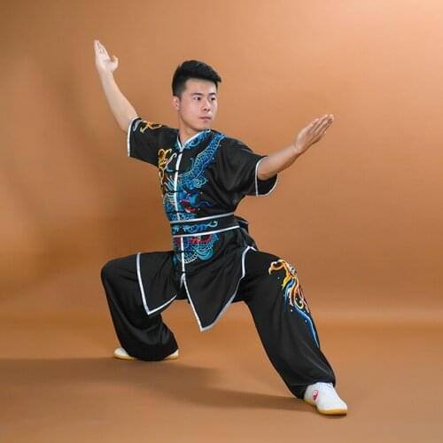 Wushu Clothing Wushu Costume Embroidery Kung Fu Uniform Clothes Martial Arts Uniform Chinese Warrior Costume Exercise 12489