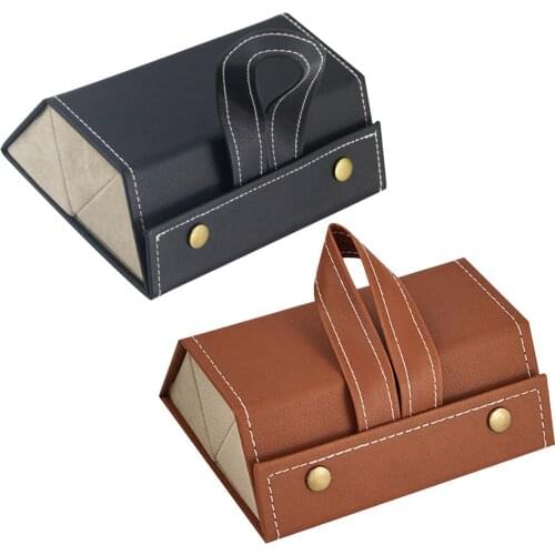 Portable Glasses Organizer 3 Multi-slot Foldable Eyeglasses Storage Display Travel Folding Leather Sunglasses PU Leather Case
