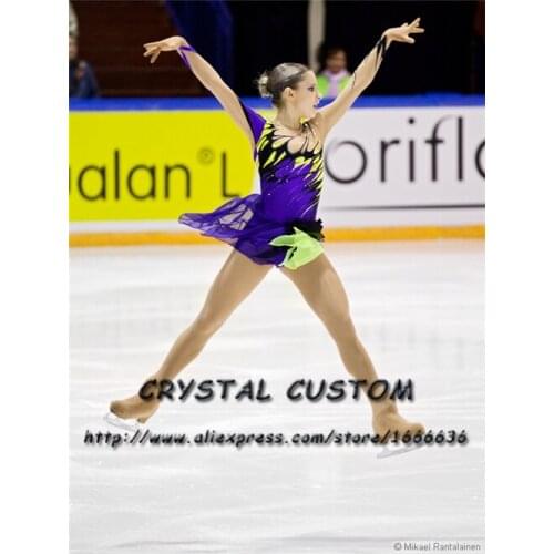 Professional Custom Figure Skating Dresses Girls Graceful New Brand Ice Skating Dresses For Competition Crystal DR3841