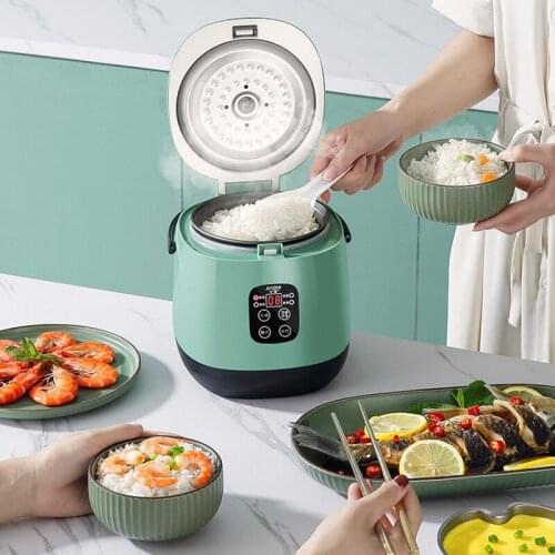 220V 1.2L Cute Mini Rice Cooker Small 1-2 Person Rice Cooker Household Single Kitchen Small Household Appliances with Steamer