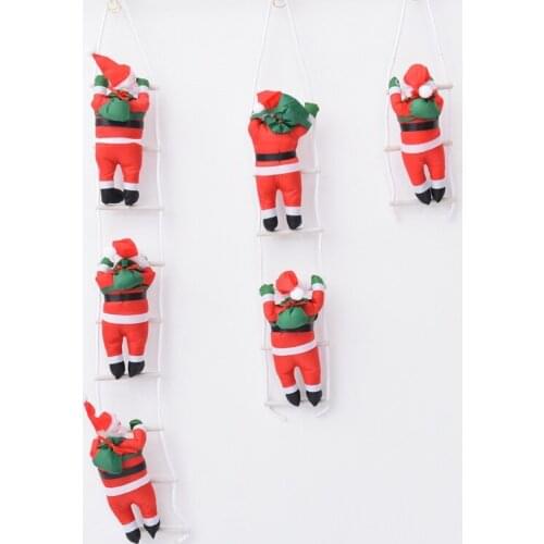 Christmas Pendant Santa Claus Hanging Doll Ladder Rope Climbing New Year Tree Decoration Christmas Tree Hanging Decor