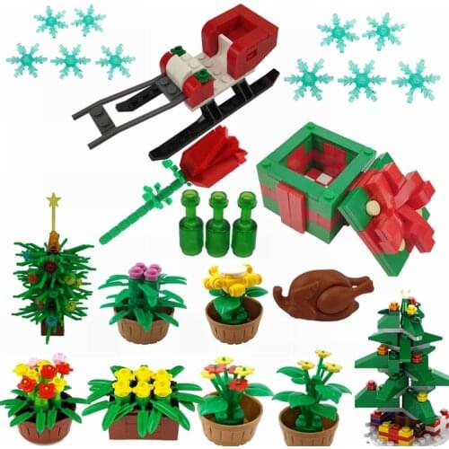 Christmas Friends MOC Girls Music Performance Building Blocks Bricks Toys for Children Friends Xmas Parts Block Toys Gifts