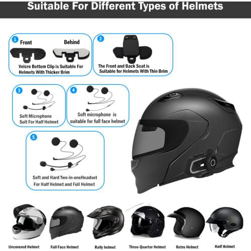 Good Price S2 Helmet Bluetooth Intercom Headset Hands-free Telephone Call Distance 1000m for Motorcycle Riders