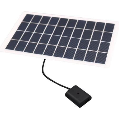 DC Solar Panel 1000mA 5V 5W USB Power Bank Solar Panels Charger Battery Charger Voltage Regulator Power Bank Outdoor Solar Cell