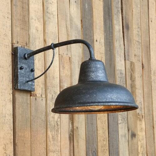 Lamp iron art nostalgic American style simple exterior wall door lamp garden outdoor waterproof balcony courtyard lamp