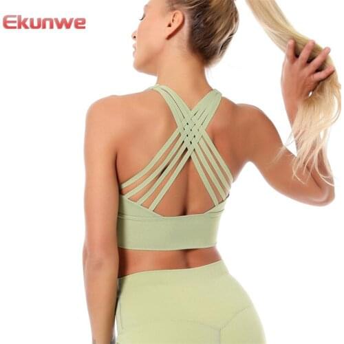 Workout Tops For Sports Yoga Bras Gym Training Fitness Yoga Crop Top Female Running Push Up Yoga Bras Tops Backless Sports Bra