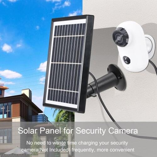 Waterproof Solar Panel for Security Camera with 3m/10Ft 5.5V Micro USB Charging Cable for IP CCTV Dome Security Camera LED Light
