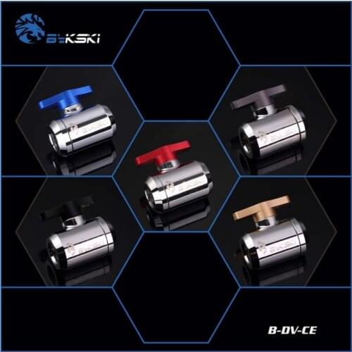 Bykski pc water cooling water-tap Hand Screw Valve G1/4" For Hard Tube water cooler fitting B-DV-CE