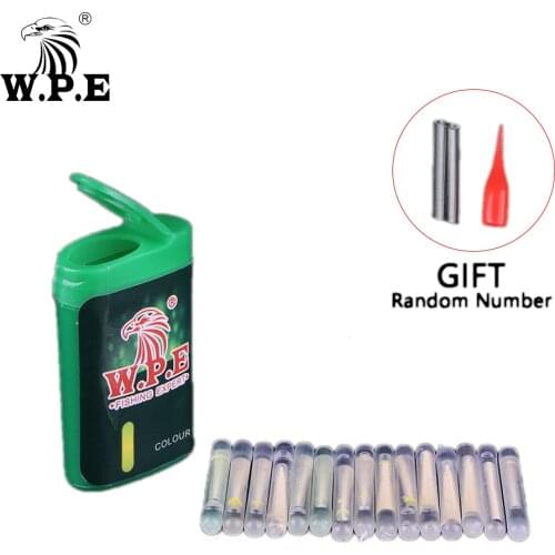 W.P.E 15/30/45pcs 4.5*39mm Fishing Float Fluorescent Light Stick Glow Stick Luminous Carp Fishing Tackle Light Night Float Pesca