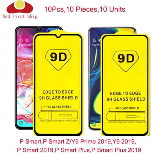 10Pcs 9D Tempered Glass For Huawei P Smart Plus 2019 Screen Protector Y9 Prime 2019 P Smart Z cover film Movie 9H