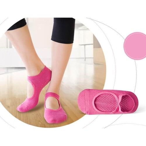 Antiskid Cotton Socks Women Anti Slip BandageNon Slip Silicone Socks Woman Ballet Female Ankle Socks Dancing Exercise Running