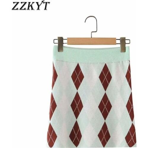 ZZKYT 2021 Women Summer Vintage Plaid Mini Skirt Fashion Slim A Line High Waist Elasticity Ladies Short Skirts Casual Vestidos