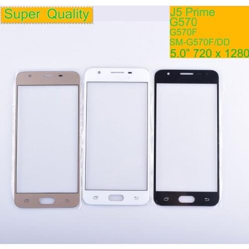 10Pcs/lot For Samsung Galaxy J5 Prime G570 G570F Outer Glass Top/Front Lens Front Screen Cover (Without digitizer) Touch Screen