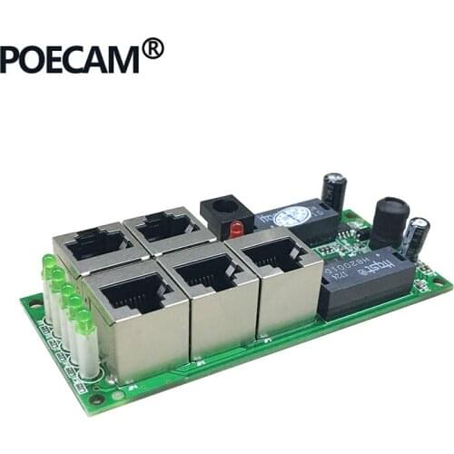 5 port 10/100mbps RJ45 fast ethernet switch module Fast Switch pcb board Module Small size