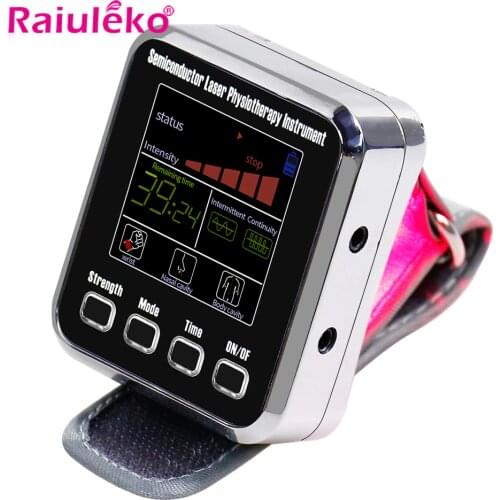 650nm Laser Therapy Wrist Low Frequency Diabetes Hypertension Cholesterol Treatment Diode LLLT Watch Laser Therapy Machine