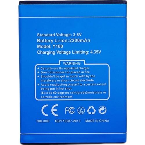 2pcs/lot Y100 2200mAh Mobile Phone Battery For Doogee Valencia2 Y100 PRO Y100