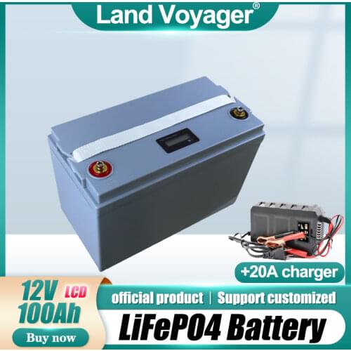 Land Voyager 12.8v 100AH lifepo4 battery with BMS 12V 100Ah battery for go cart UPS Household appliances Inverter Golf cart
