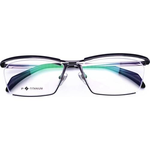 Belight Optical Japan Design Sports Business Pure Titanium Full Rim Frame Men Big Prescription Eyeglasses Eyewear TI8040 1159