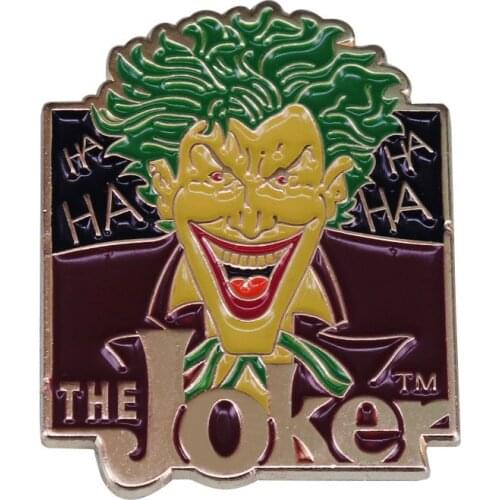 The Joker badge Vintage 1989 Film brooch funny Anime enamel pin bad guy collectible gift