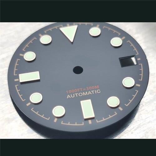 28.5MM Watch Dial Golden Nails Super C3 Luminous Dial for NH35A/ NH36A Automatic Mechanical Movement Watch Accessories