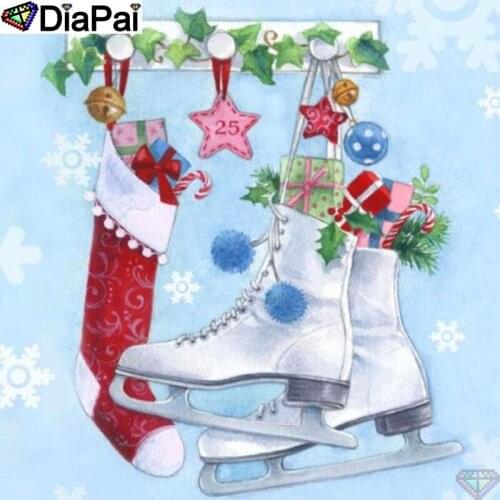 DIAPAI Full Diamond "Skate scenery" DIY 5D Diamond Painting Cross Stitch Home Decor Picture Of Rhinestone Handmade A26797