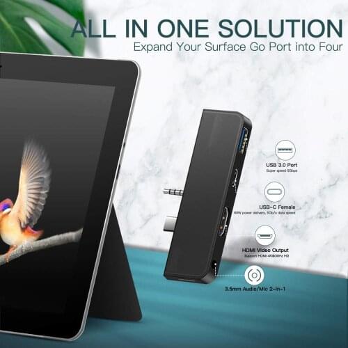 Surface Go USB C to HDMI USB 3.0 AUX Surface Go Docking Station USB C HDMI Adapter with 4K Type-c