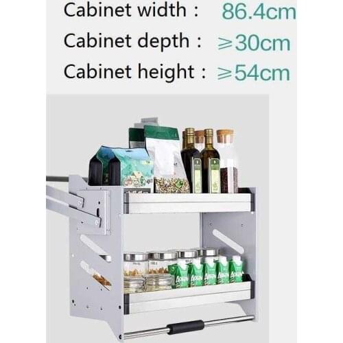 Mutfak Malzemeleri Rangement Cuisine Stainless Steel Hanging Organizer Rack Cocina Kitchen Cabinet Cestas Para Organizar Basket