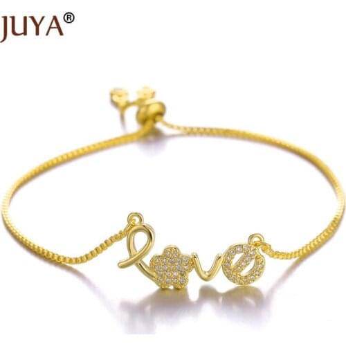 Handmade Fashion Women Bracelet, Chic Love and Lucky Flower Charms Bracelets,Romantic Gift For Women Girls,pulseira,bileklik