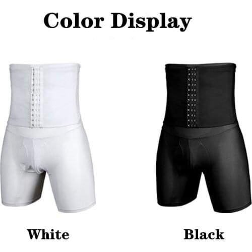 Mens Slimming Pants Breathable Skinny High Waist Corset Pants Lightweight shaping underwear
